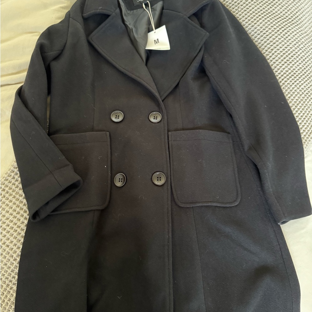 Black Double-Breasted Coat